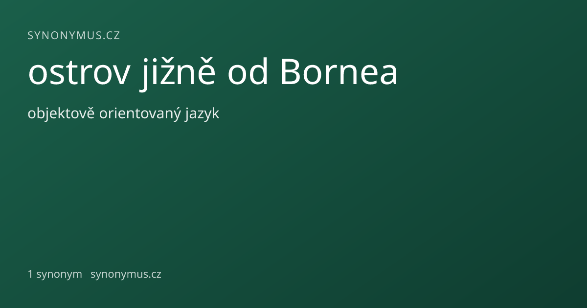 Náhled odkazu: ostrov jižně od Bornea
