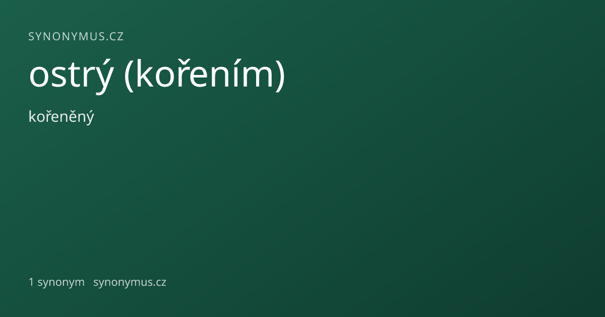 Náhled odkazu: ostrý (kořením)