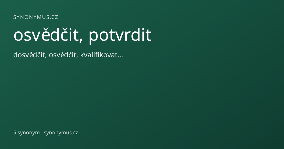 Náhled odkazu: osvědčit, potvrdit