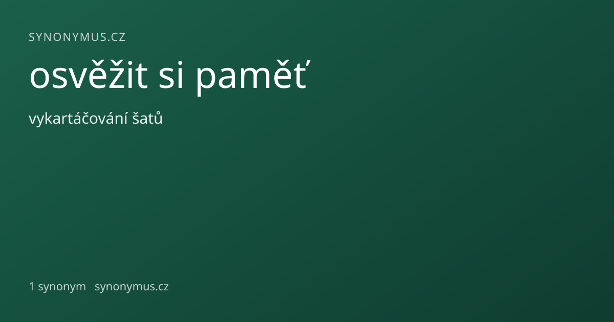 Náhled odkazu: osvěžit si paměť