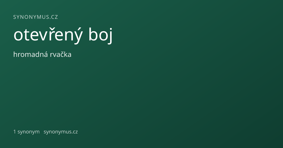 Náhled odkazu: otevřený boj