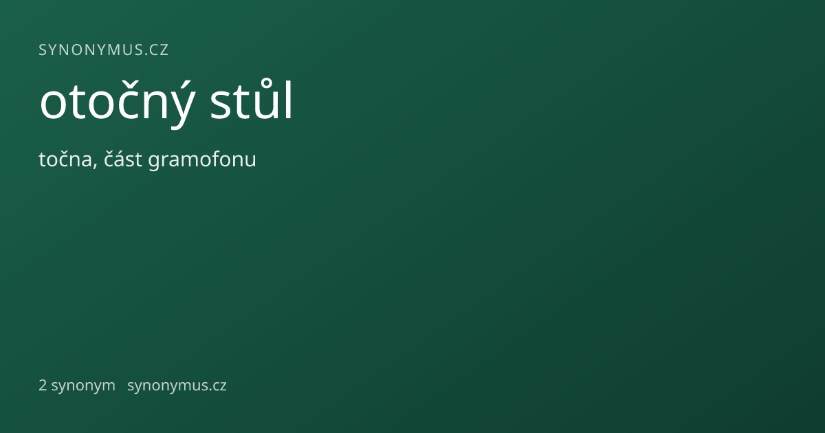 Náhled odkazu: otočný stůl