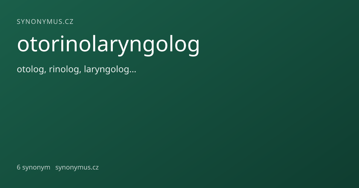 Náhled odkazu: otorinolaryngolog