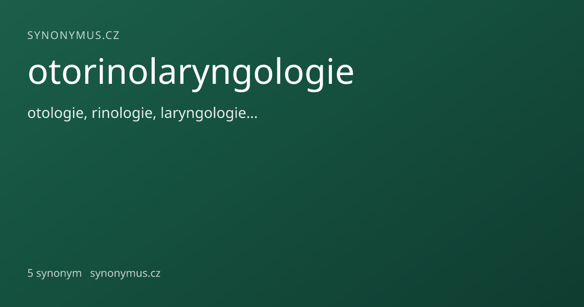 Náhled odkazu: otorinolaryngologie