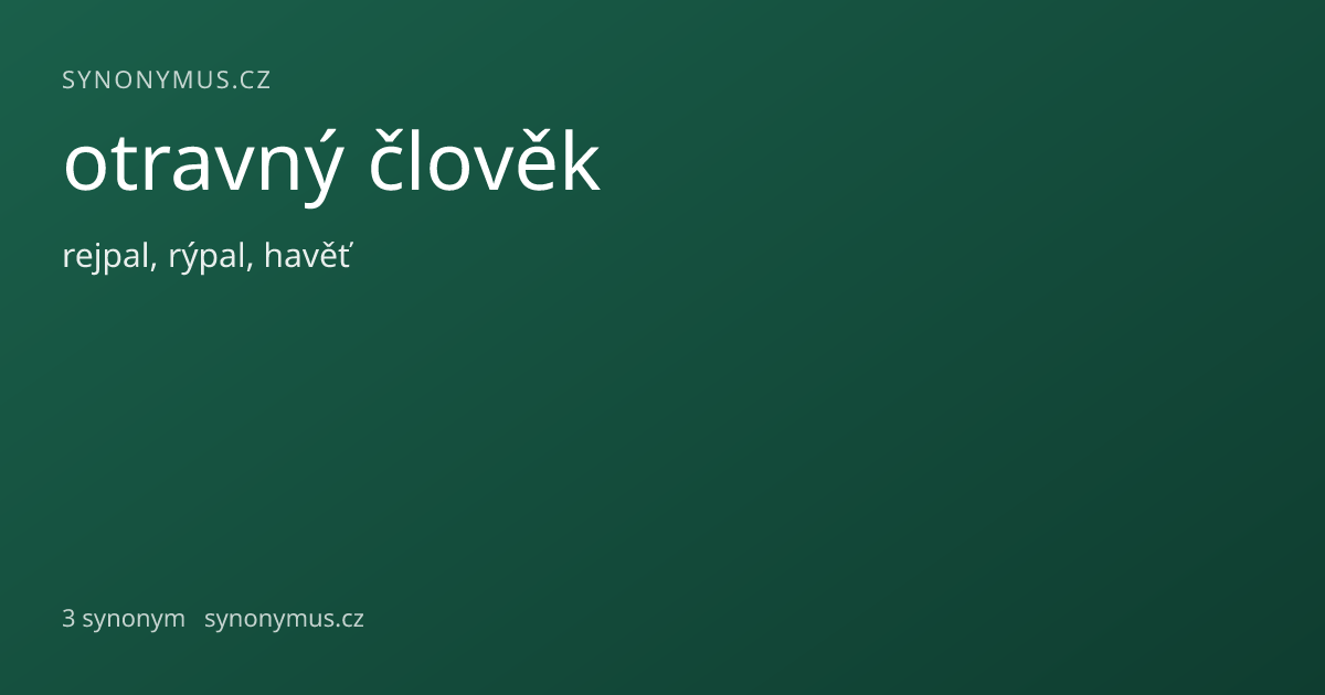 Náhled odkazu: otravný člověk