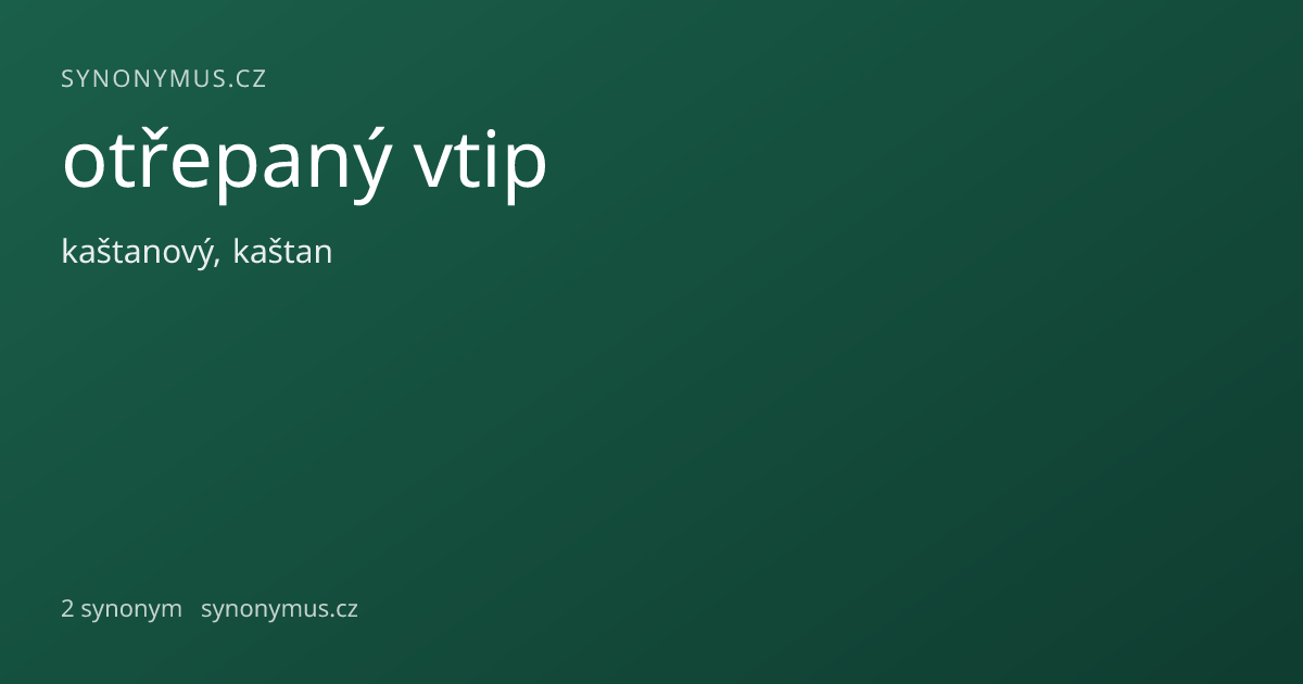 Náhled odkazu: otřepaný vtip