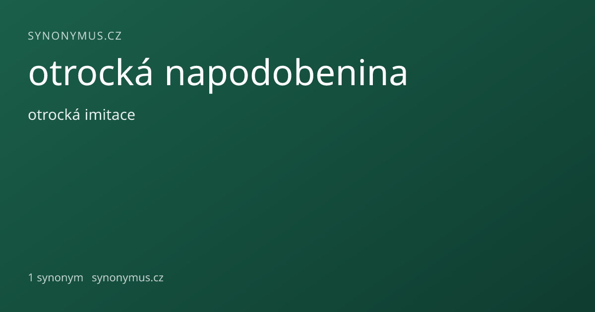 Náhled odkazu: otrocká napodobenina