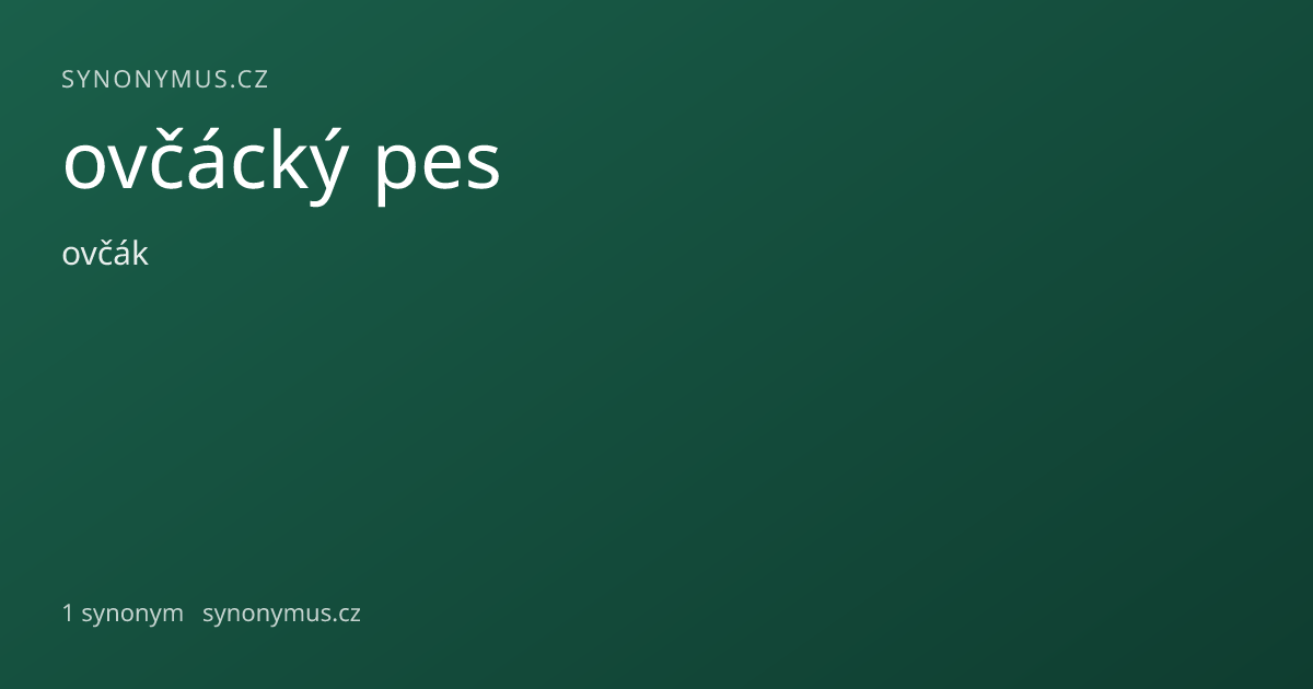 Náhled odkazu: ovčácký pes