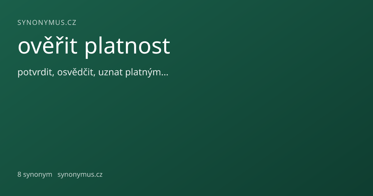 Náhled odkazu: ověřit platnost