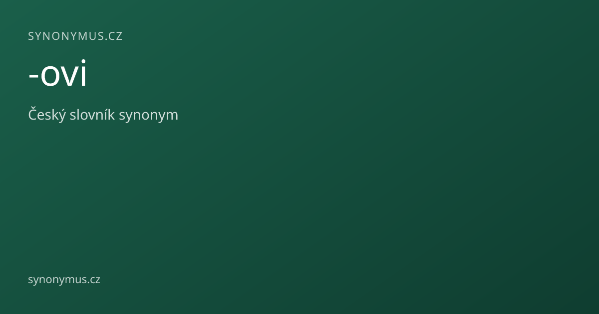 Náhled odkazu: -ovi