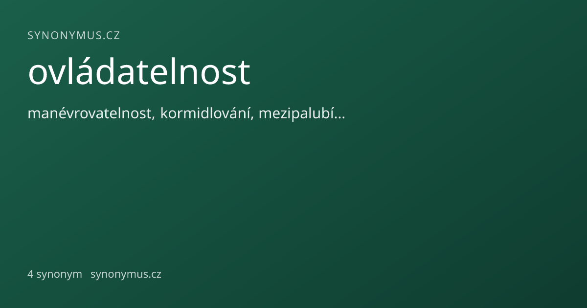 Náhled odkazu: ovládatelnost