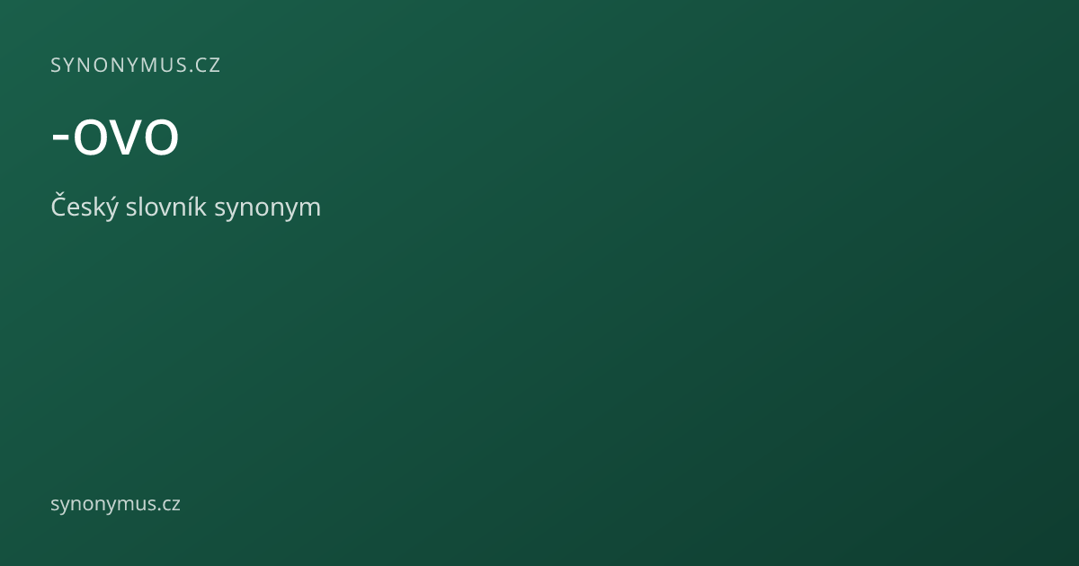 Náhled odkazu: -ovo