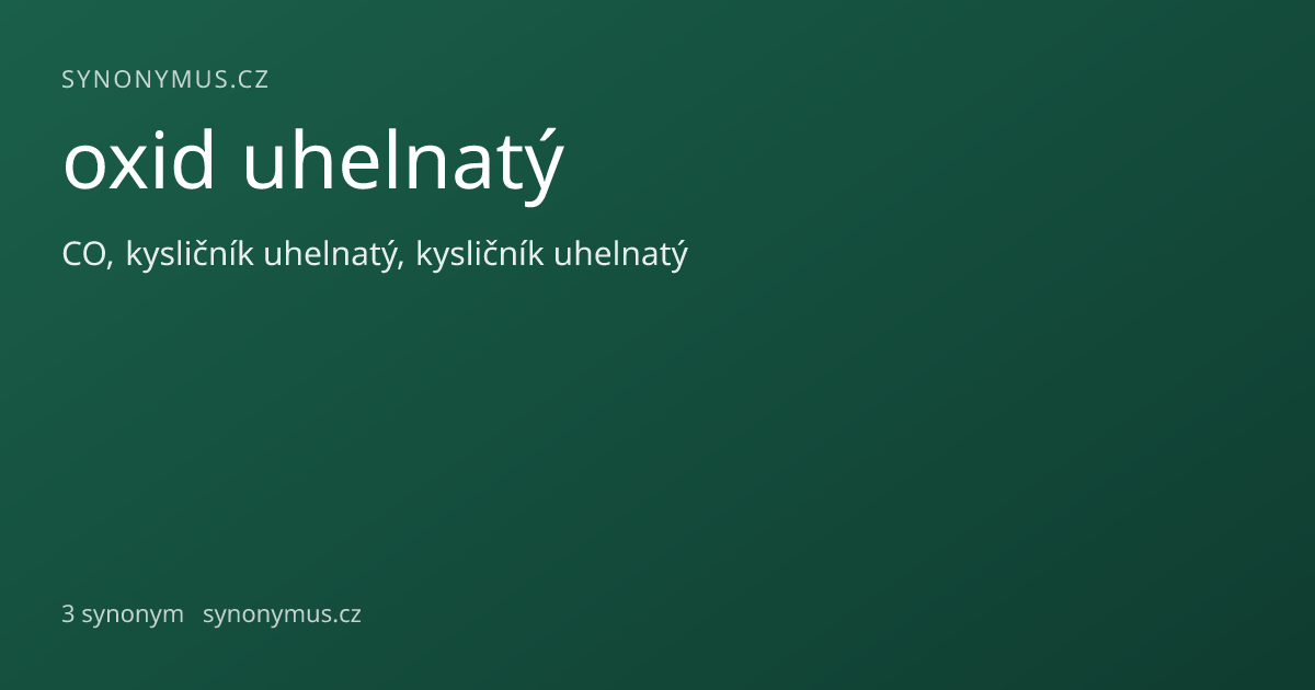 Náhled odkazu: oxid uhelnatý
