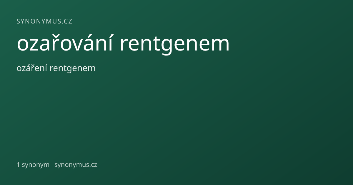 Náhled odkazu: ozařování rentgenem