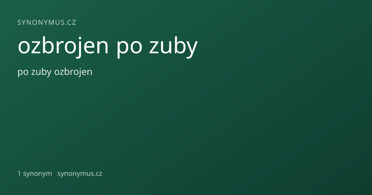 Náhled odkazu: ozbrojen po zuby