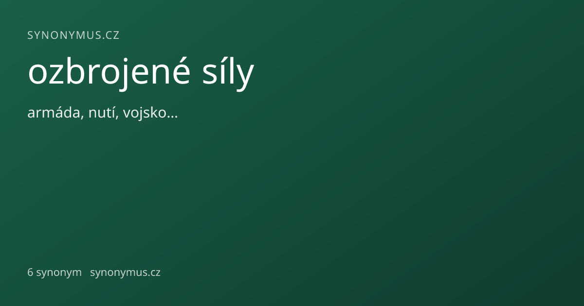 Náhled odkazu: ozbrojené síly