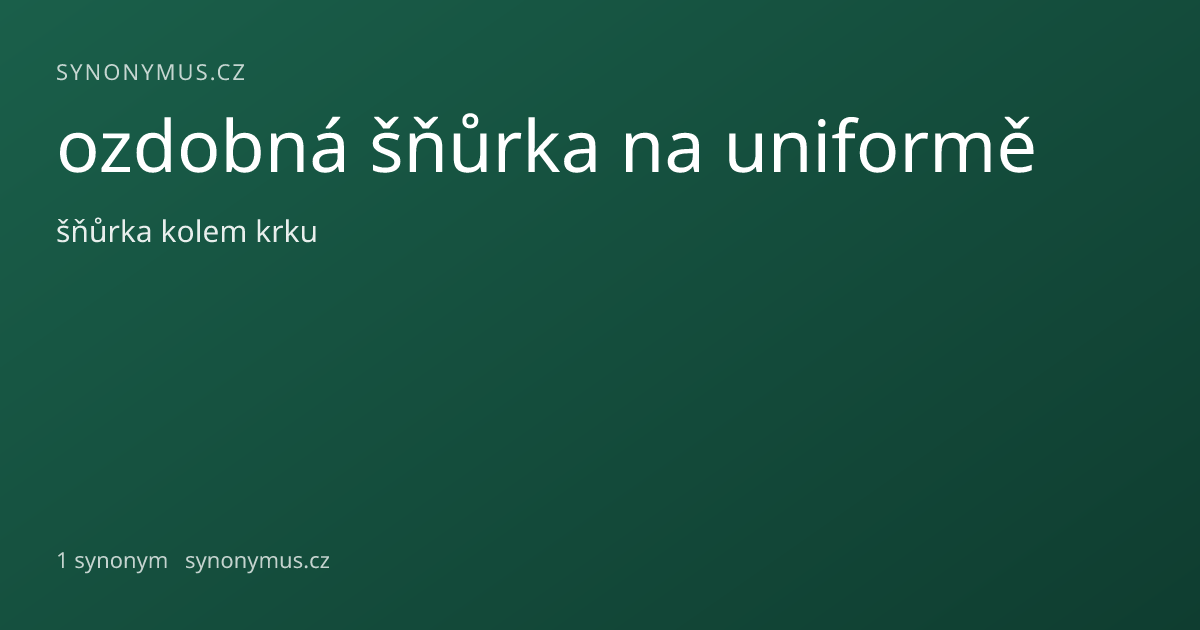 Náhled odkazu: ozdobná šňůrka na uniformě