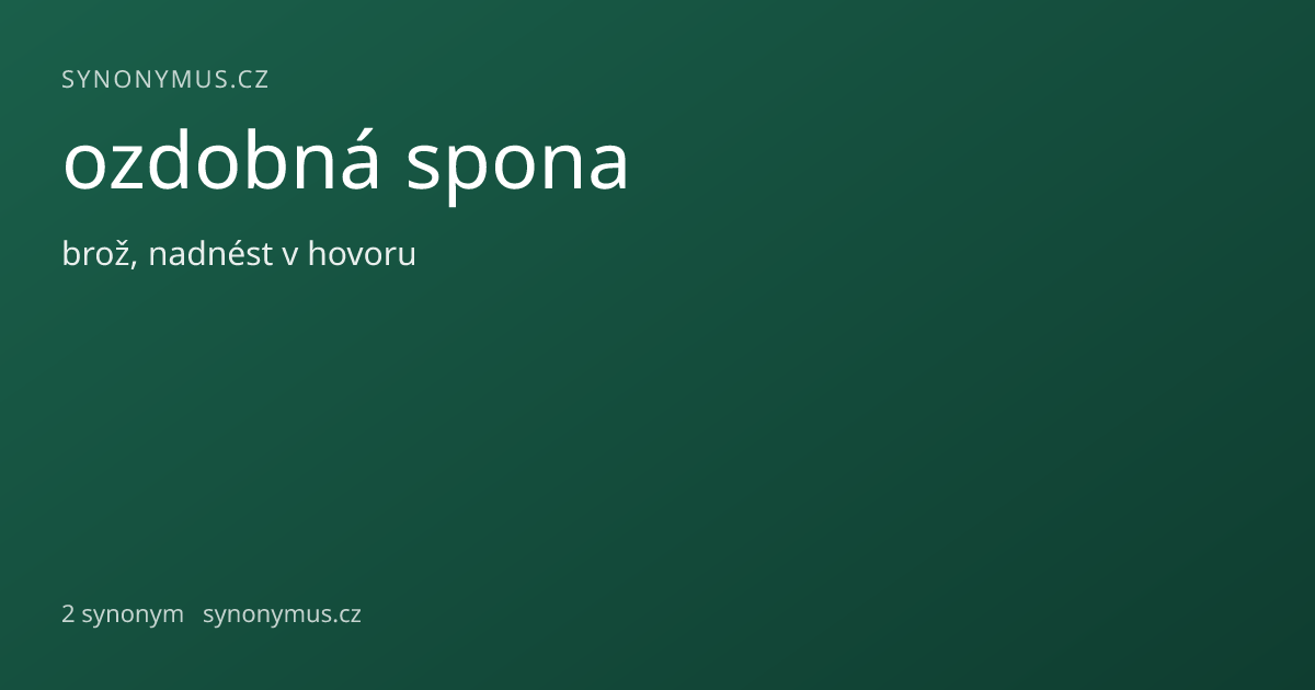 Náhled odkazu: ozdobná spona