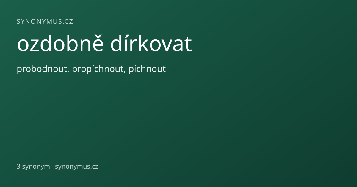 Náhled odkazu: ozdobně dírkovat
