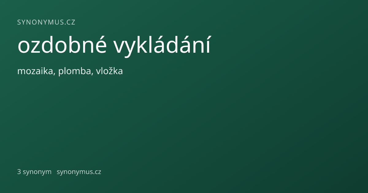 Náhled odkazu: ozdobné vykládání