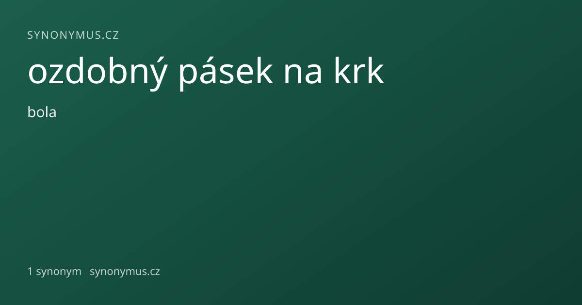 Náhled odkazu: ozdobný pásek na krk