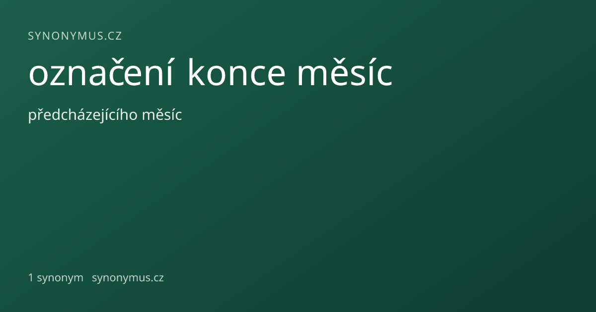 Náhled odkazu: označení konce měsíc