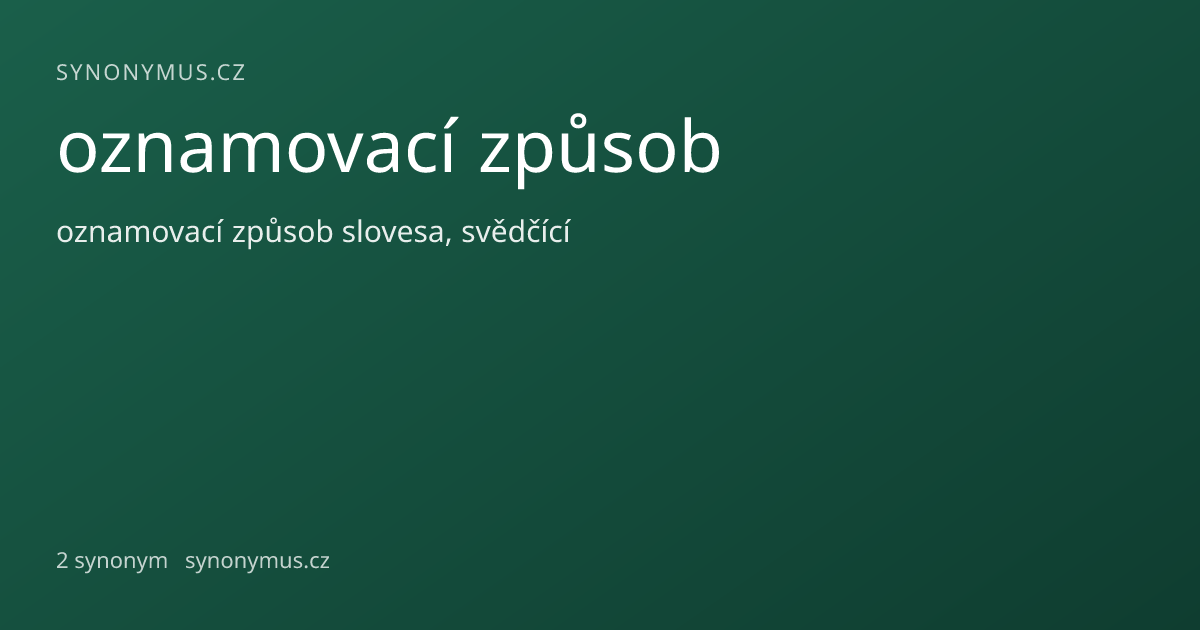 Náhled odkazu: oznamovací způsob