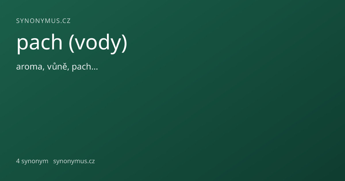 Náhled odkazu: pach (vody)