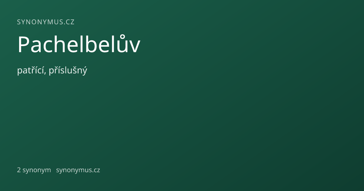 Náhled odkazu: Pachelbelův