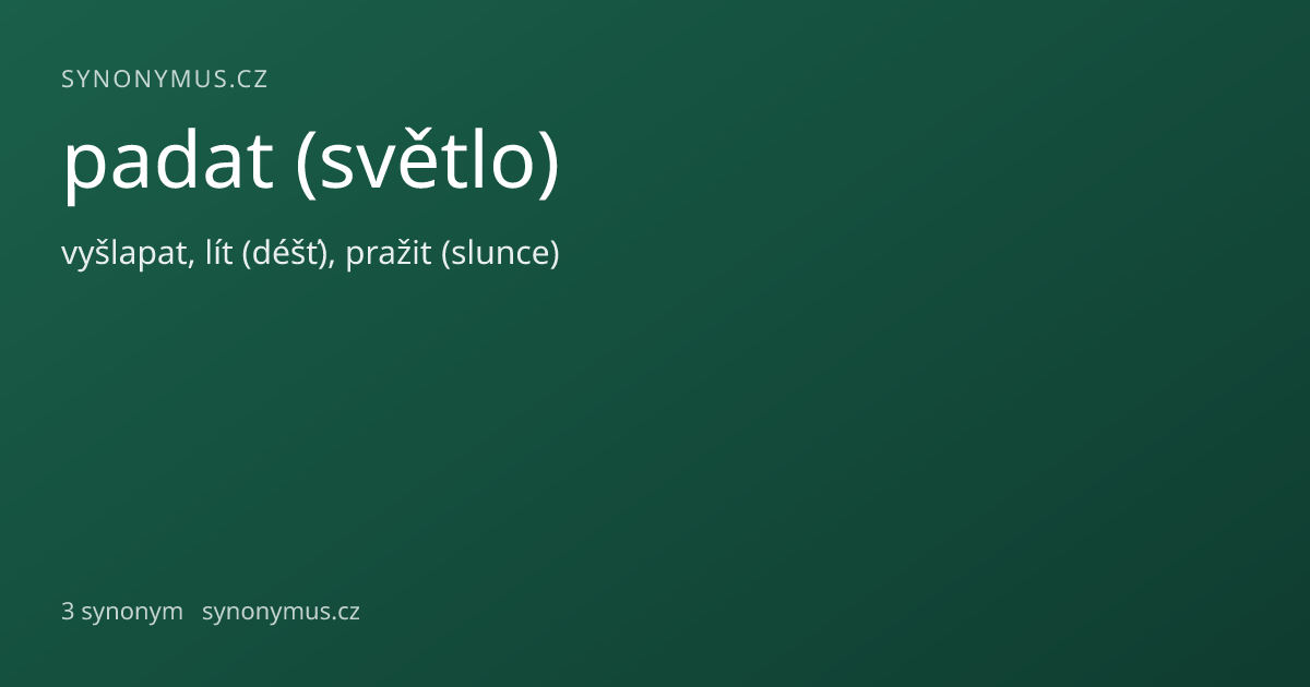 Náhled odkazu: padat (světlo)