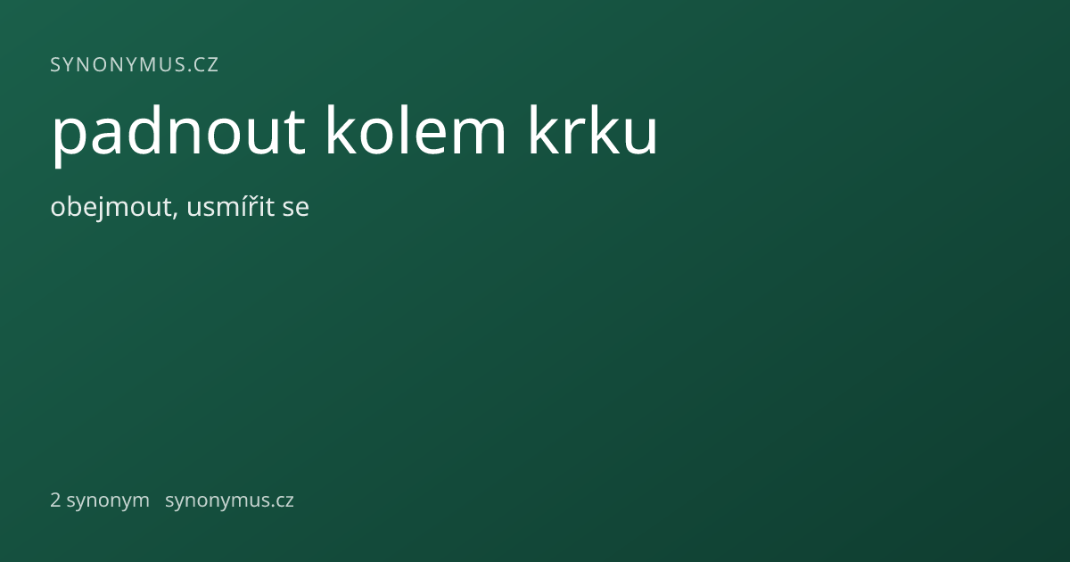 Náhled odkazu: padnout kolem krku