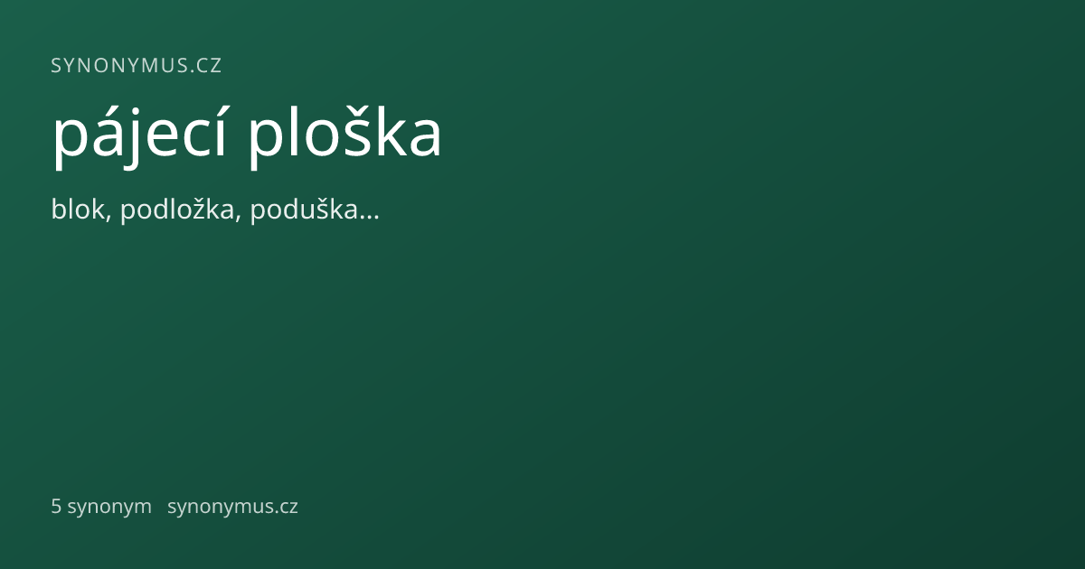 Náhled odkazu: pájecí ploška