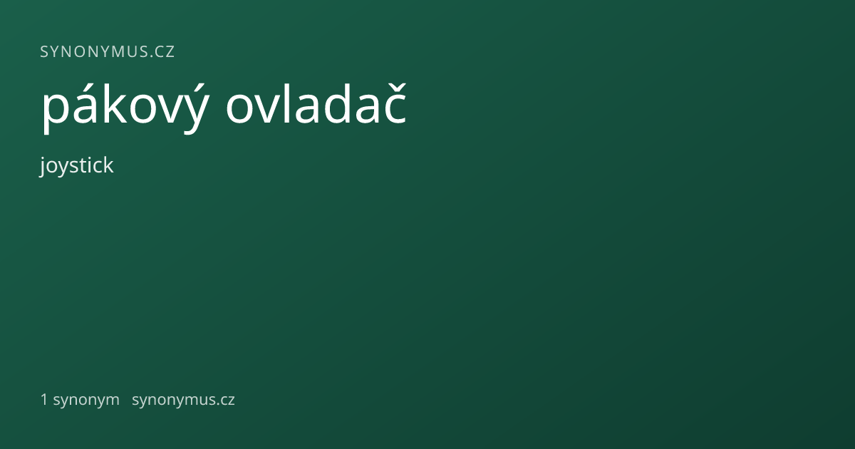 Náhled odkazu: pákový ovladač