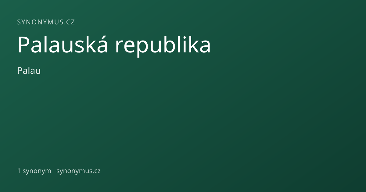 Náhled odkazu: Palauská republika