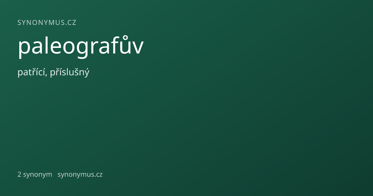 Náhled odkazu: paleografův