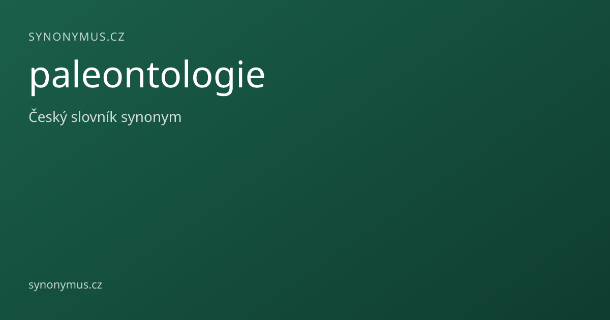 Náhled odkazu: paleontologie