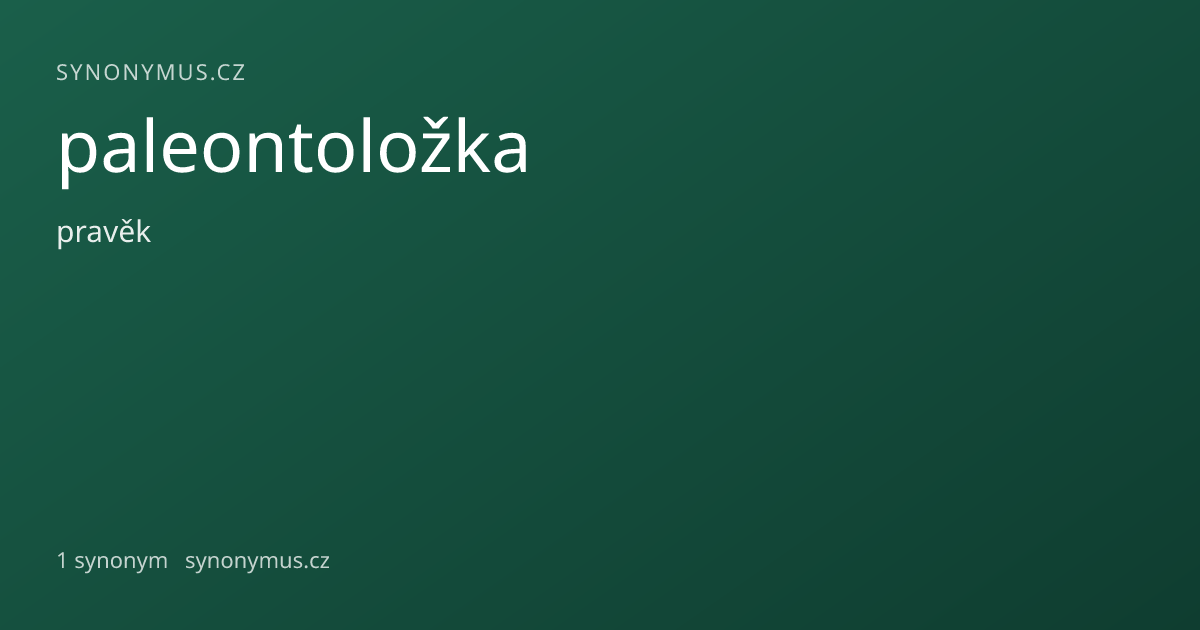 Náhled odkazu: paleontoložka