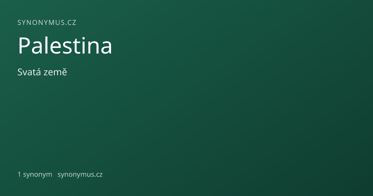 Náhled odkazu: Palestina