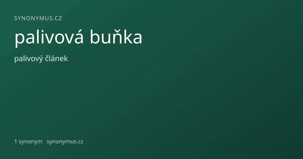 Náhled odkazu: palivová buňka