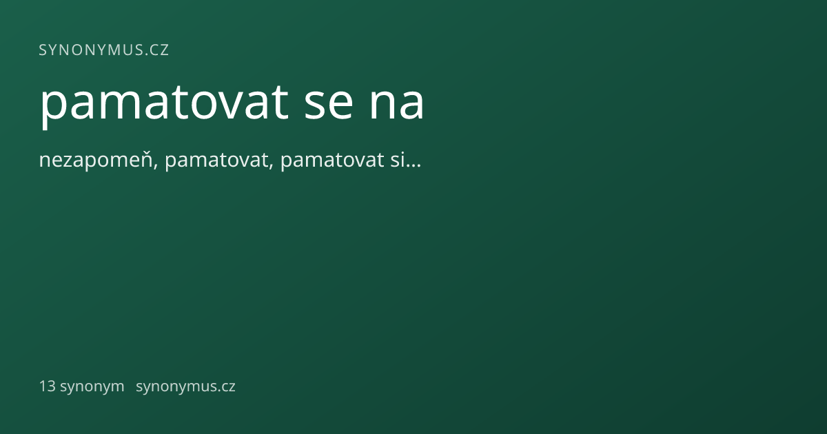 Náhled odkazu: pamatovat se na