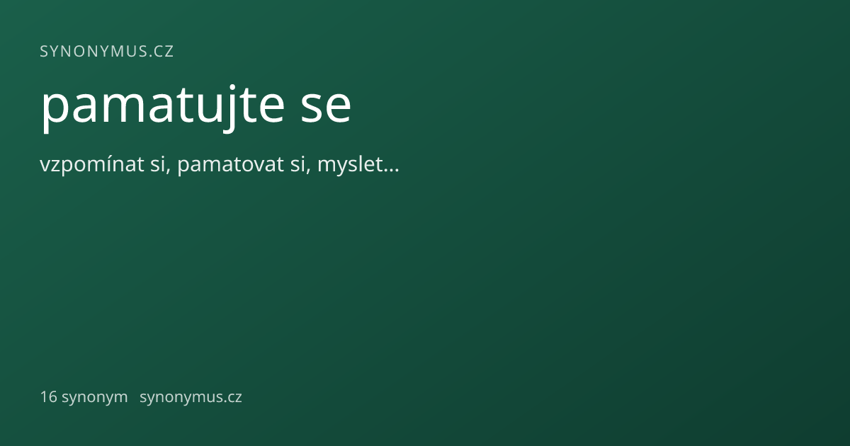 Náhled odkazu: pamatujte se