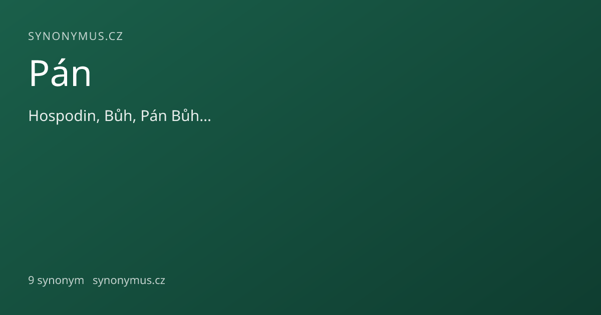 Náhled odkazu: Pán