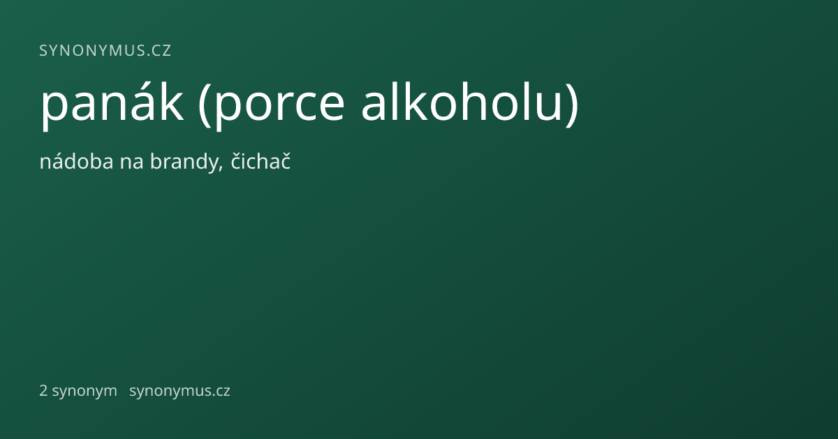 Náhled odkazu: panák (porce alkoholu)