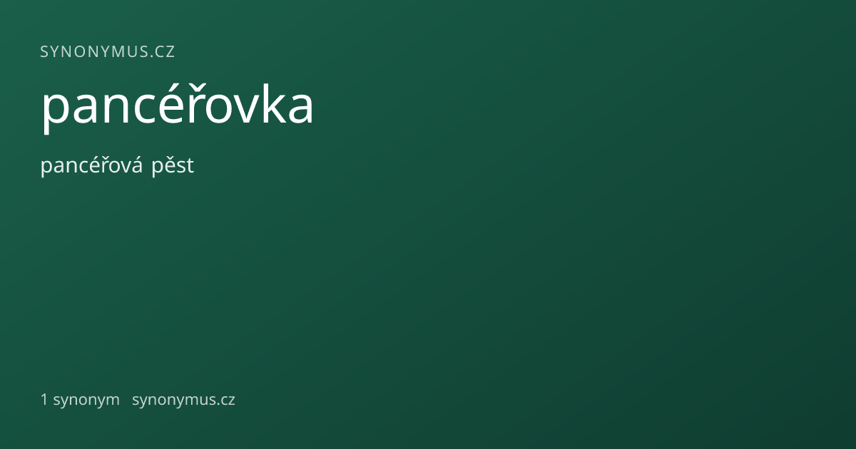 Náhled odkazu: pancéřovka
