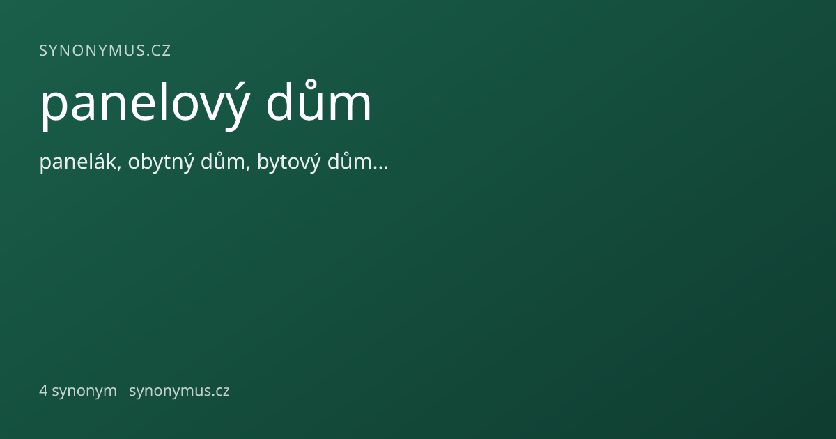 Náhled odkazu: panelový dům