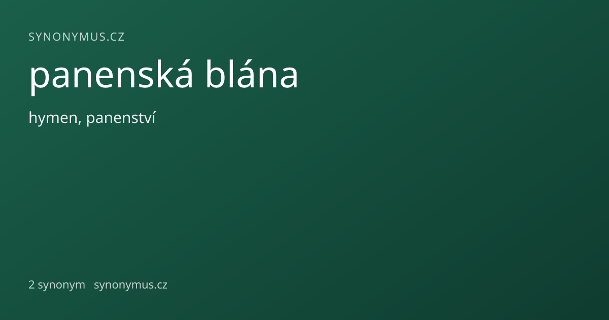 Náhled odkazu: panenská blána