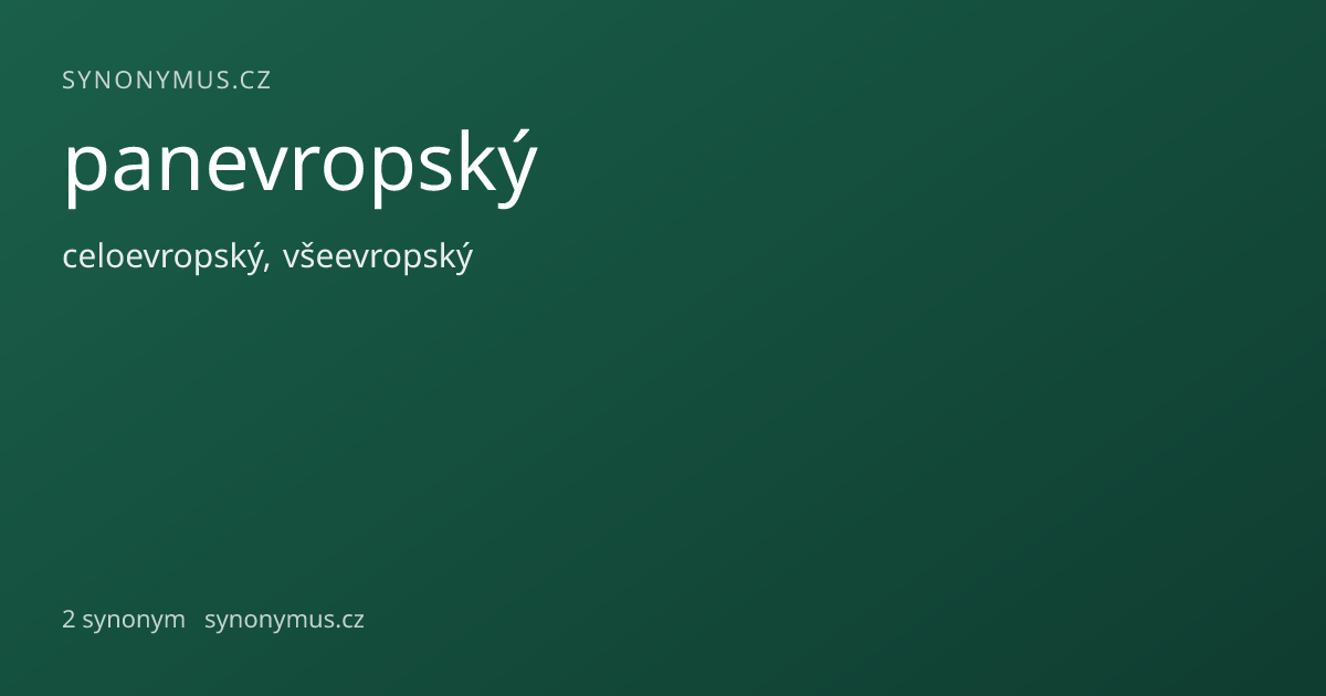 Náhled odkazu: panevropský