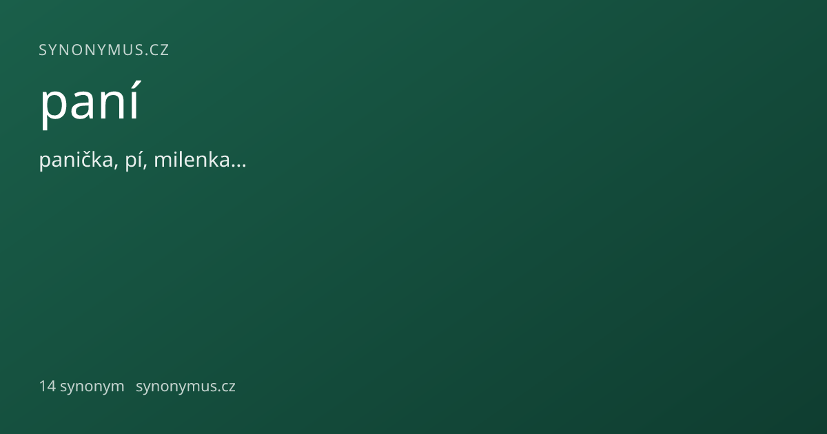 Náhled odkazu: paní