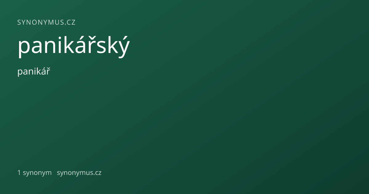 Náhled odkazu: panikářský