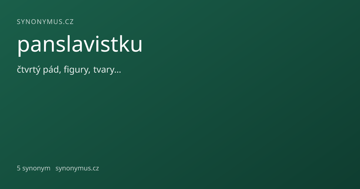 Náhled odkazu: panslavistku